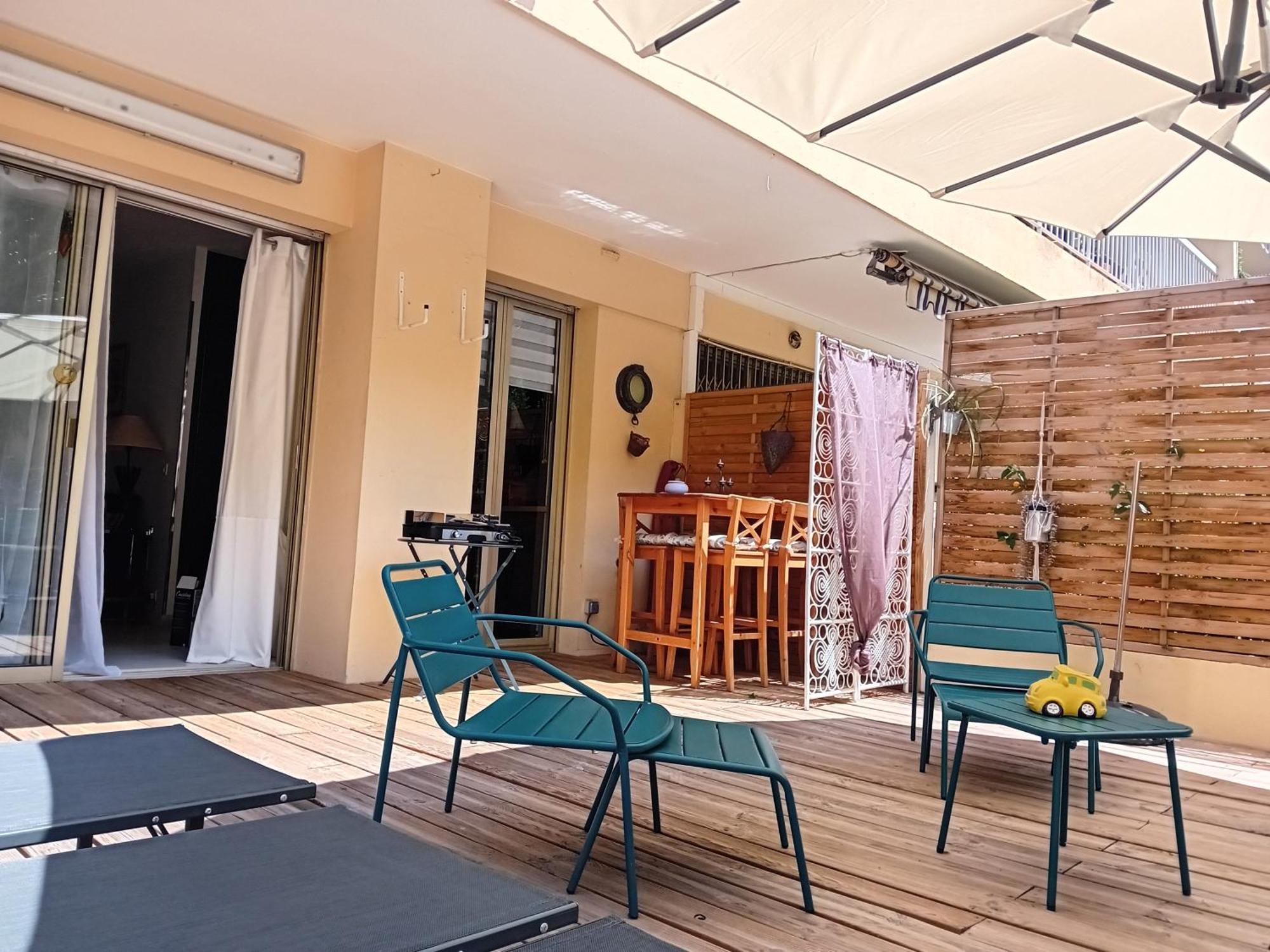 Nice- Gairaut - Jardin Prive- Grand F1 Lumineux-Piscine Collective Extérieur photo