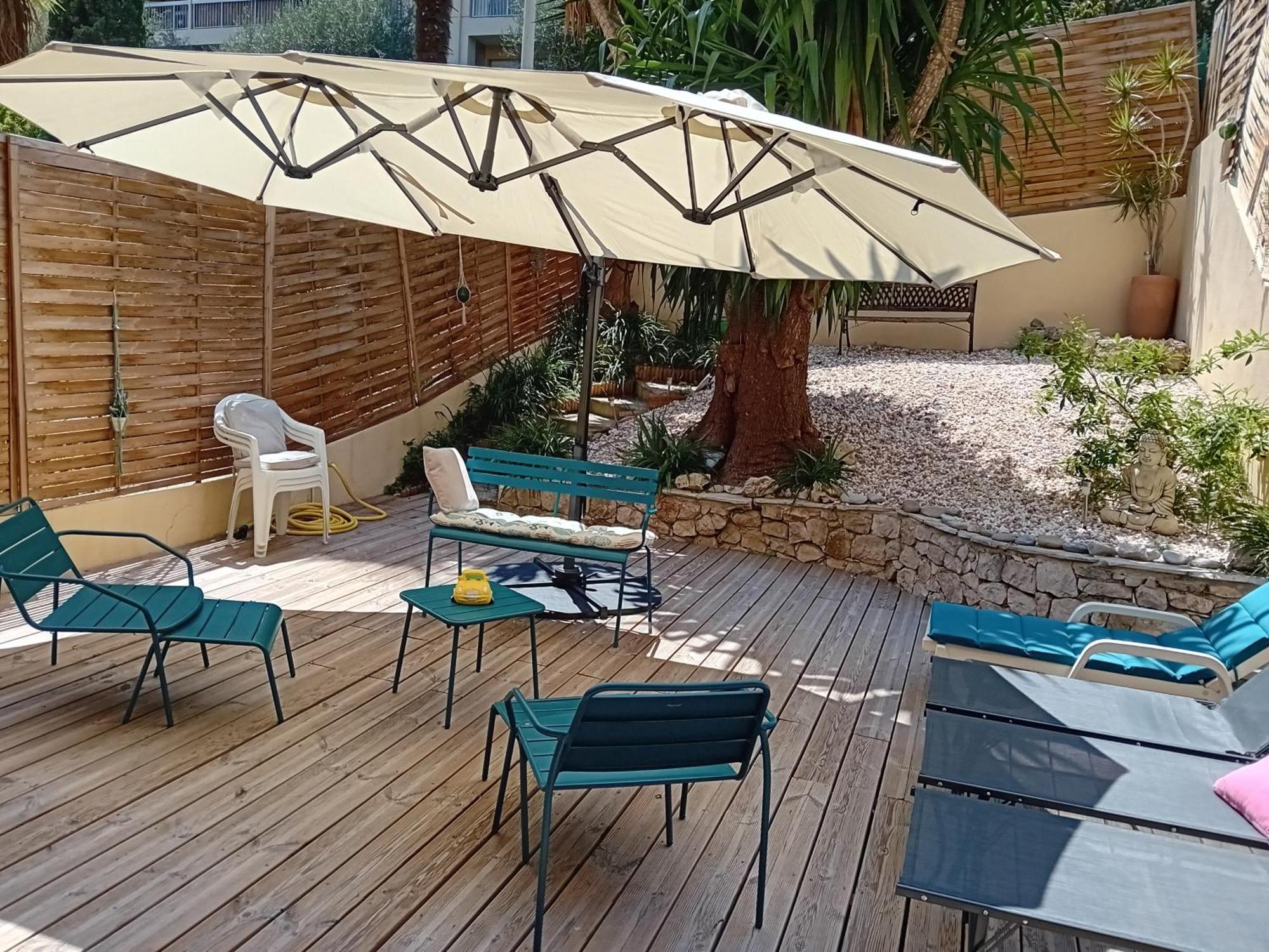 Nice- Gairaut - Jardin Prive- Grand F1 Lumineux-Piscine Collective Extérieur photo